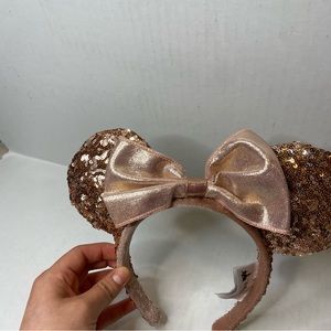 Disney Minnie Mouse rose gold sparkly ears